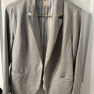 Skies Are Blue Light Gray Blazer